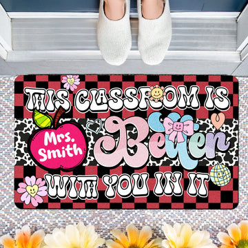 This Classroom Is Better With You In It Doormat - Personalized Teacher Welcome Mat - Cute Classroom Decor - Back to School Gift