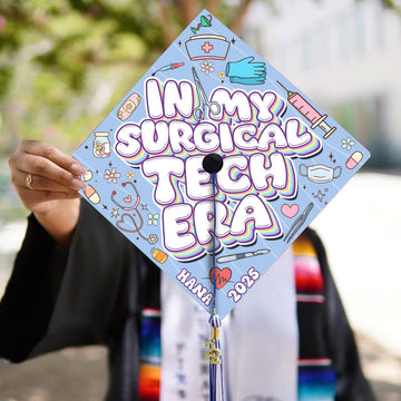 Personalized Surgical Nurse Graduation Cap Topper, In My Surgical Tech Era Grad Cap