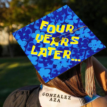 Funny Graduation Cap Topper, Four Years Later Grad Cap, Gift For College Graduation