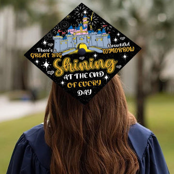 Motivational Graduation Cap Topper, Shining At The End Of Every Day Grad Cap
