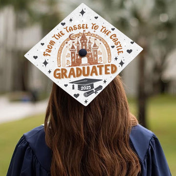 From The Tassel To The Castle Graduation Cap Topper