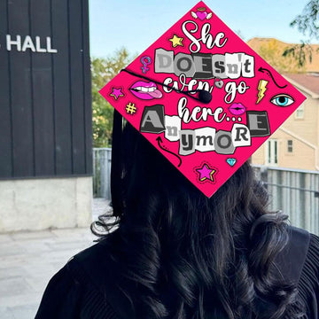 She Doesn't Even Go Here Anymore Graduation Cap Topper