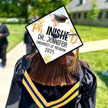 Personalized PhD Nurse Graduation Cap Topper, Phinished Doctoral Degree Doctor Grad Cap
