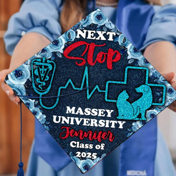 Personalized Veterinarian Graduation Cap Topper, Custom Vet Assistant Grad Cap
