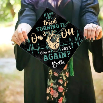Personalized CVICU Cardiac Nurse Graduation Cap Topper, Funny Cardiology Student Grad Cap