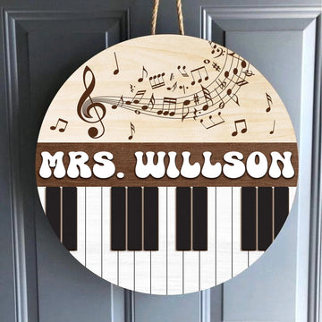 Customized Music Teacher 3D Door Hanger, Music Teacher Name Sign, Music Class Door Sign, Music Teacher Classroom Sign