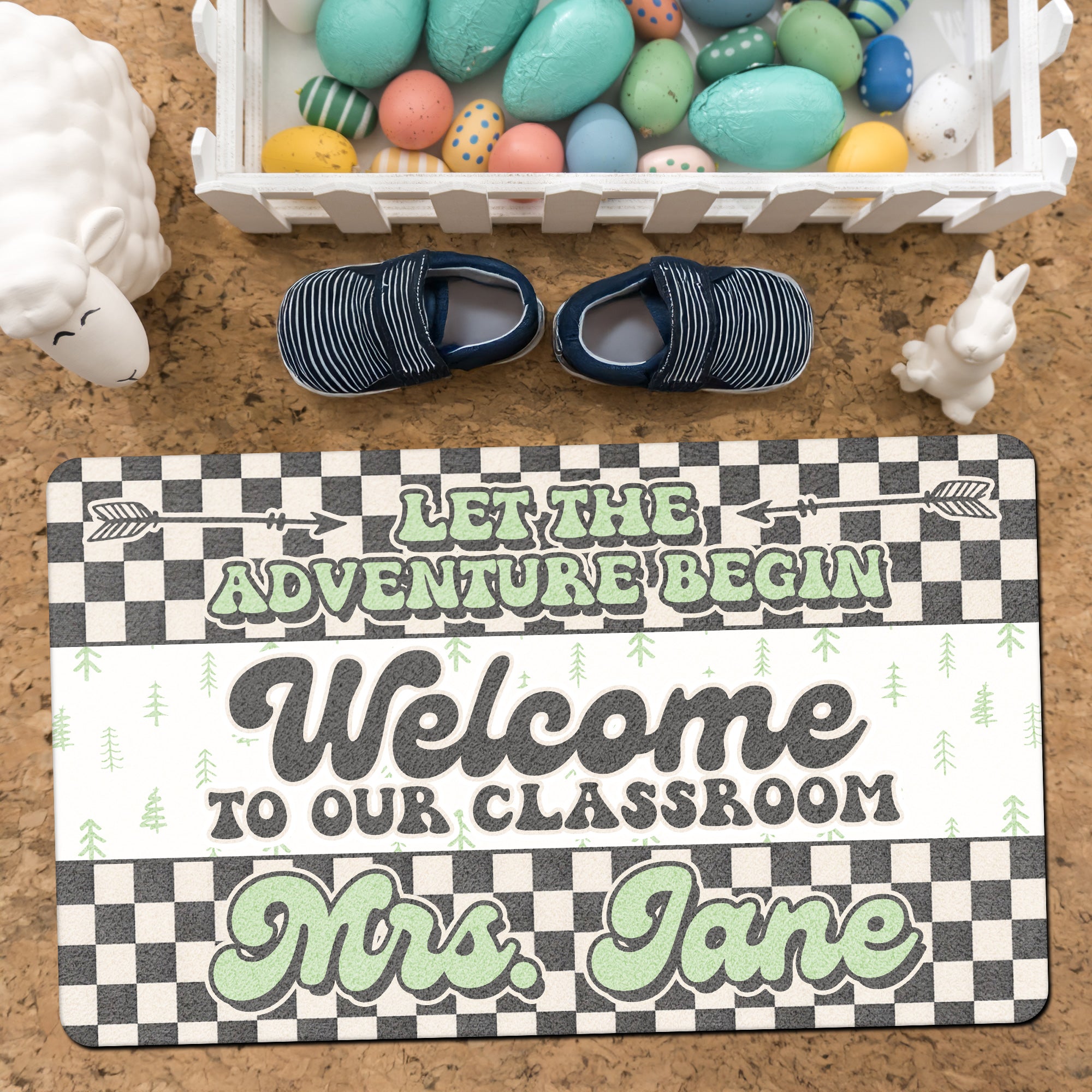 Let the Adventure Begin Classroom Doormat | Custom National Park Theme Mat for Doorway or Entryway Decor