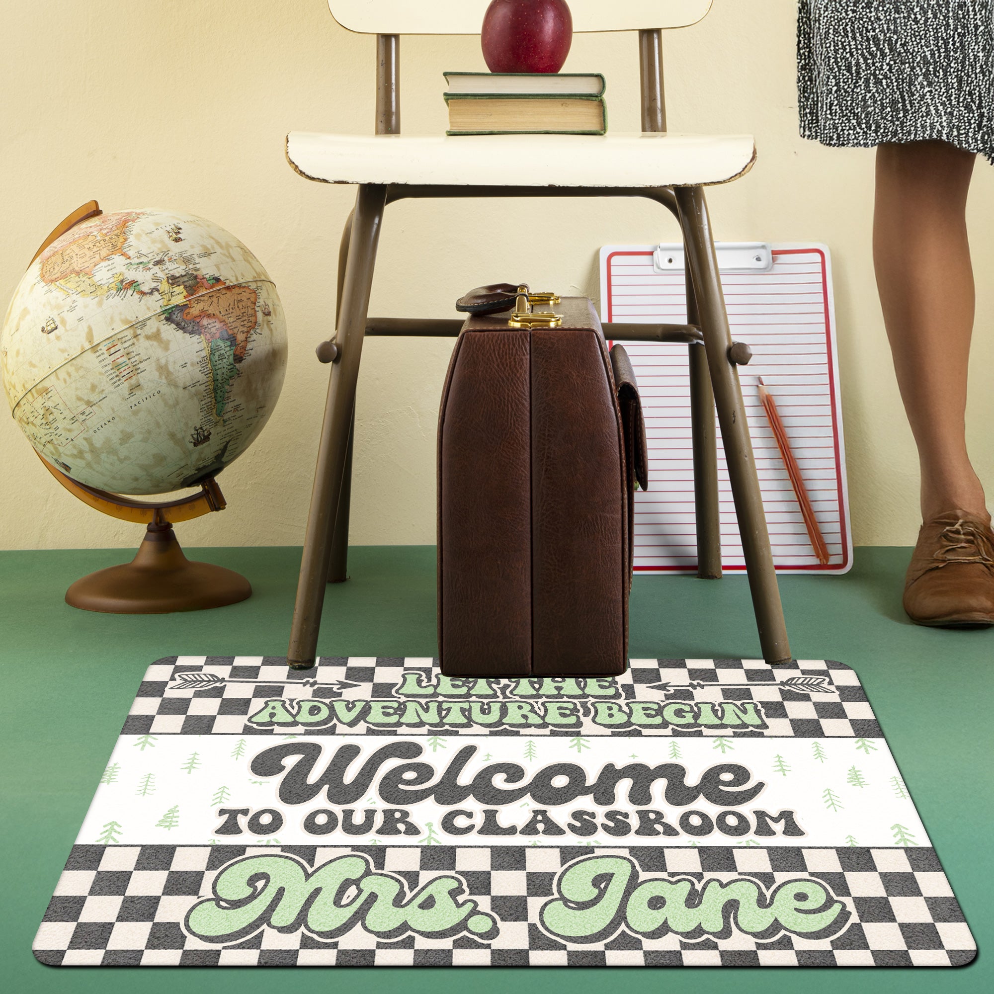 Let the Adventure Begin Classroom Doormat | Custom National Park Theme Mat for Doorway or Entryway Decor