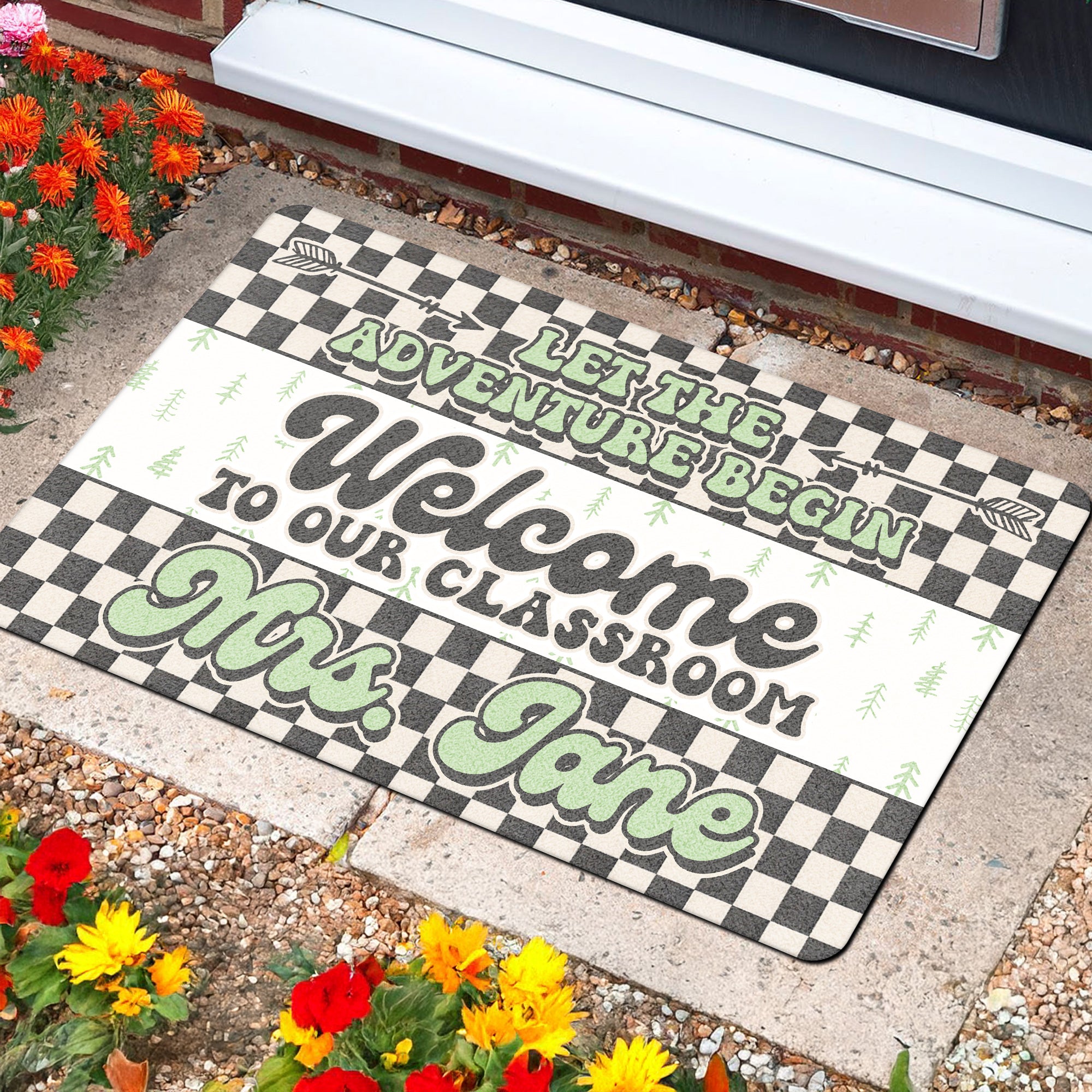 Let the Adventure Begin Classroom Doormat | Custom National Park Theme Mat for Doorway or Entryway Decor