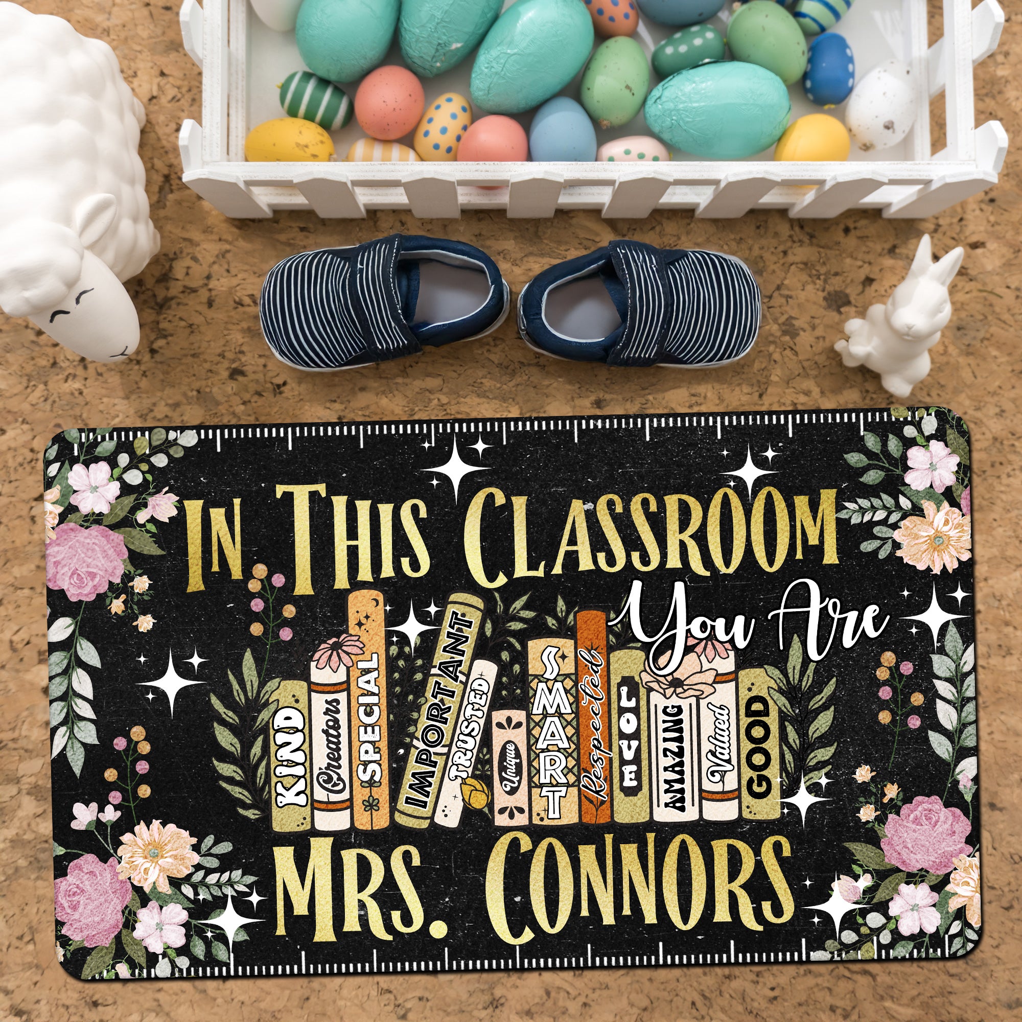 Inspirational Teacher Doormat - “In This Classroom You Are” Welcome Mat - Custom Back to School Rug