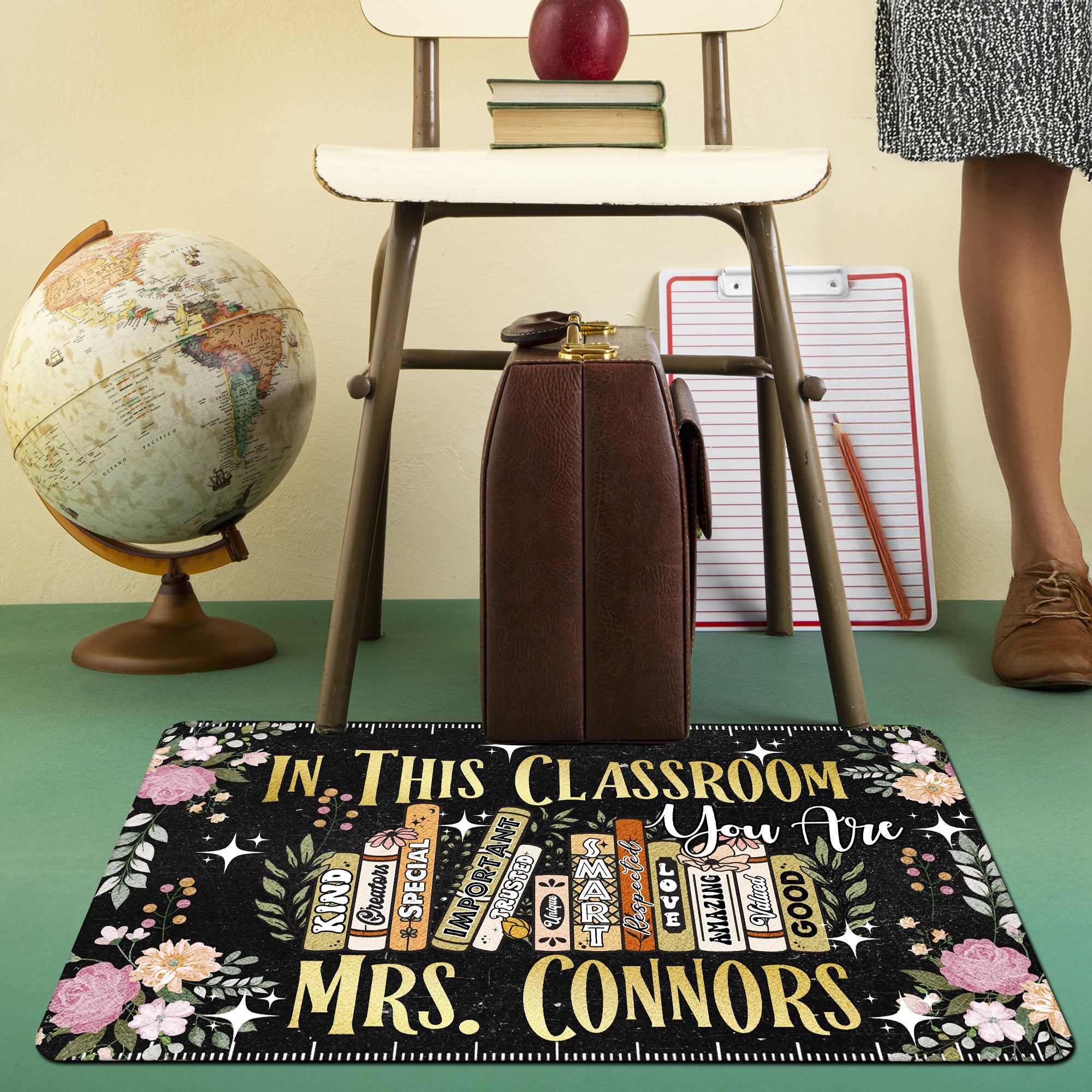 Inspirational Teacher Doormat - “In This Classroom You Are” Welcome Mat - Custom Back to School Rug