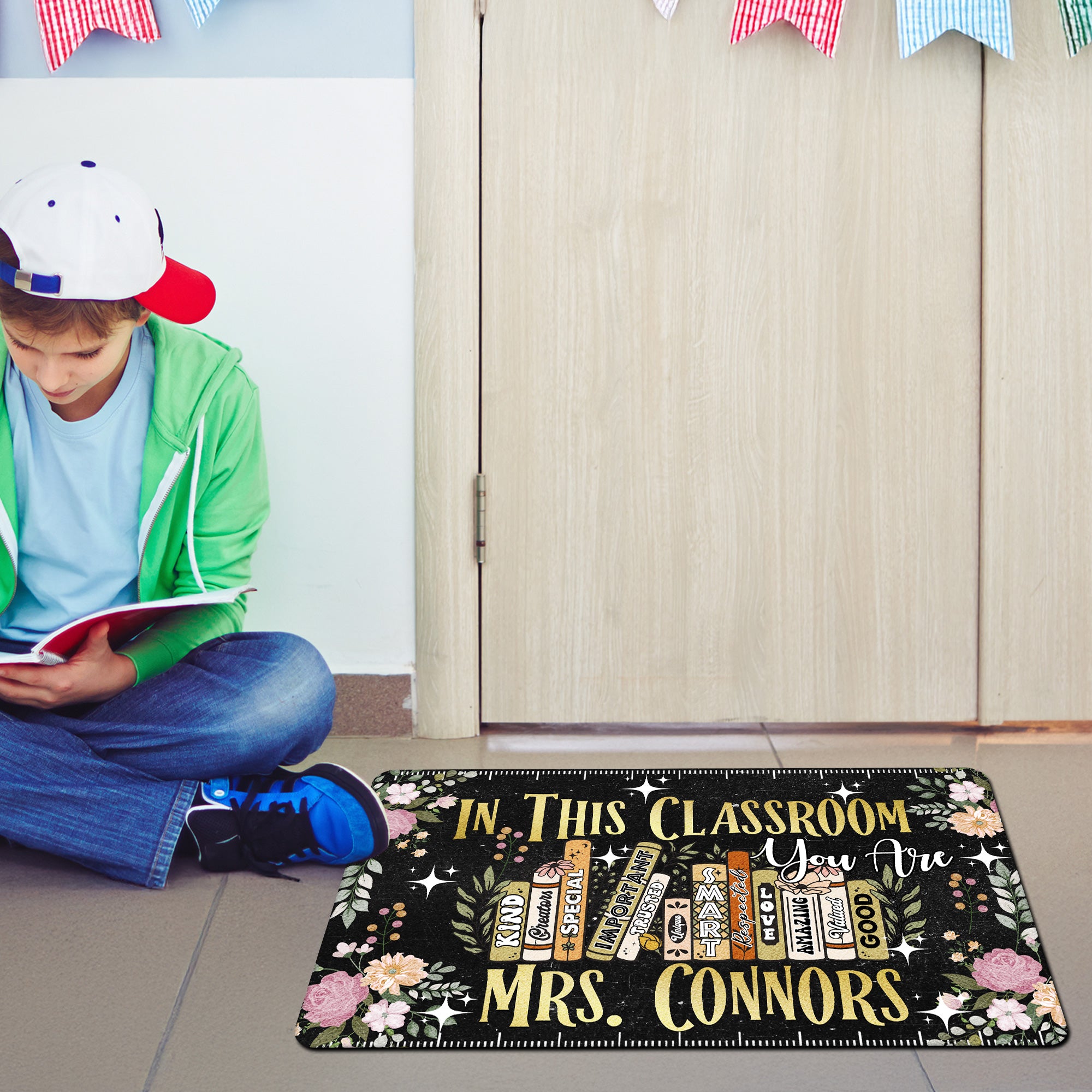 Inspirational Teacher Doormat - “In This Classroom You Are” Welcome Mat - Custom Back to School Rug