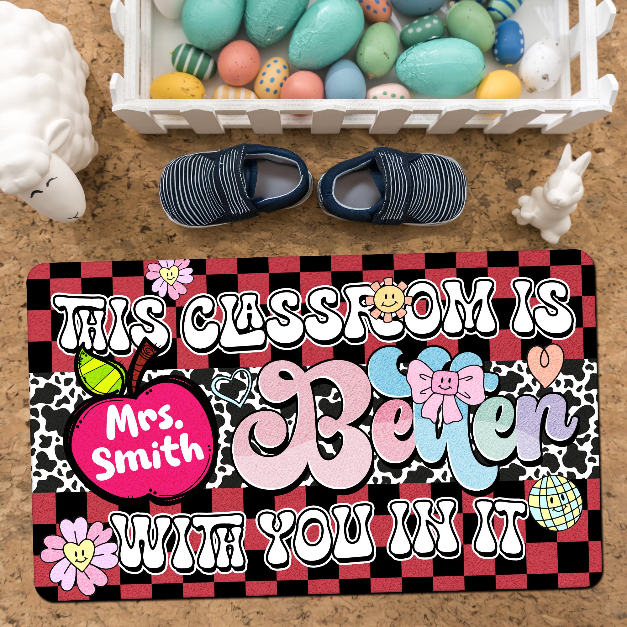 This Classroom Is Better With You In It Doormat - Personalized Teacher Welcome Mat - Cute Classroom Decor - Back to School Gift