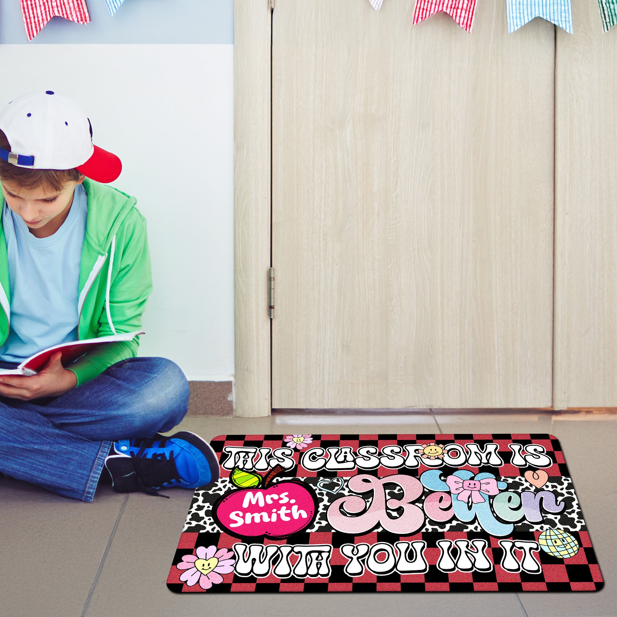 This Classroom Is Better With You In It Doormat - Personalized Teacher Welcome Mat - Cute Classroom Decor - Back to School Gift