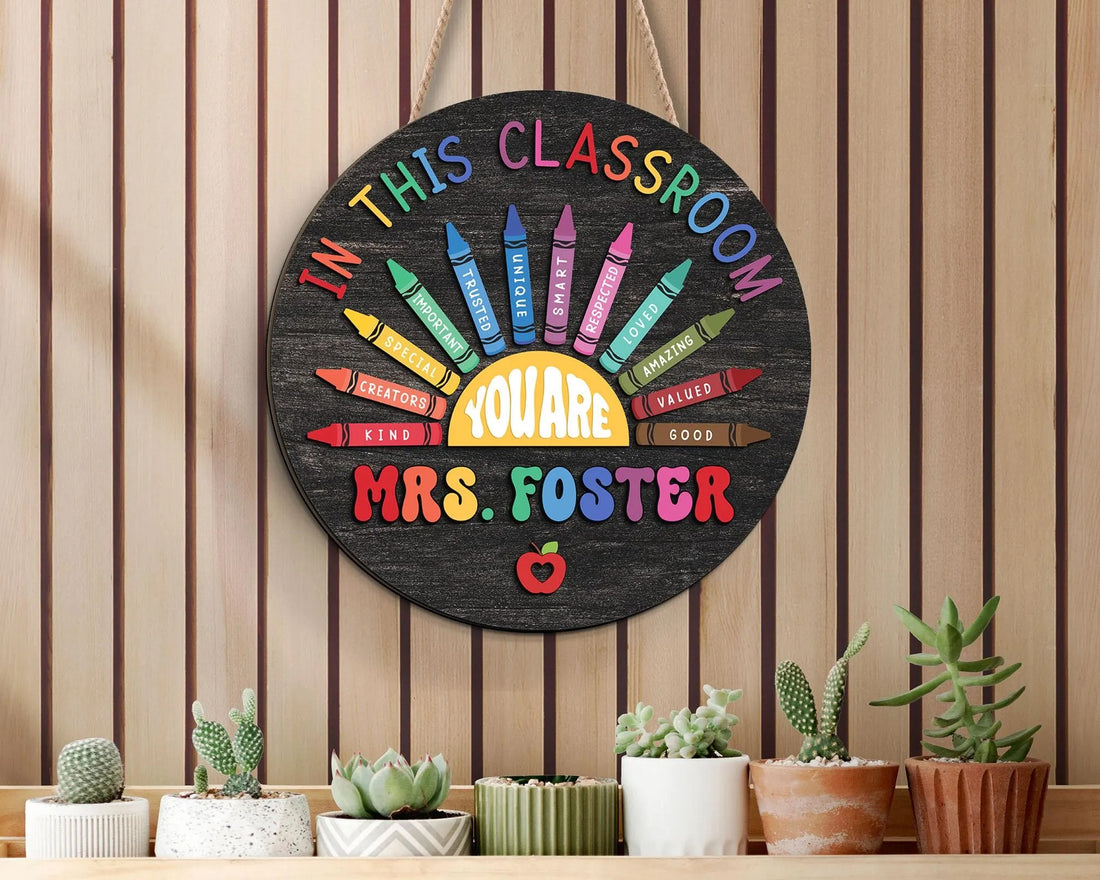 In this Classroom You Are Door Hanger, Classroom 3D Wooden Sign, Teacher Gifts, Classroom School Decor