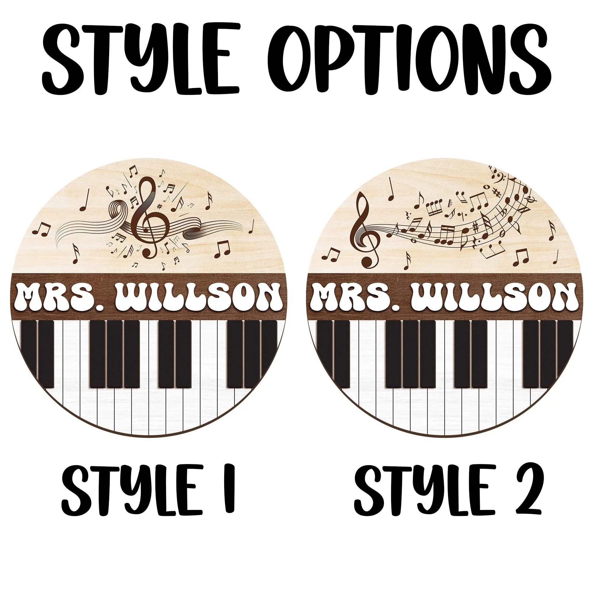 Customized Music Teacher 3D Door Hanger, Music Teacher Name Sign, Music Class Door Sign, Music Teacher Classroom Sign