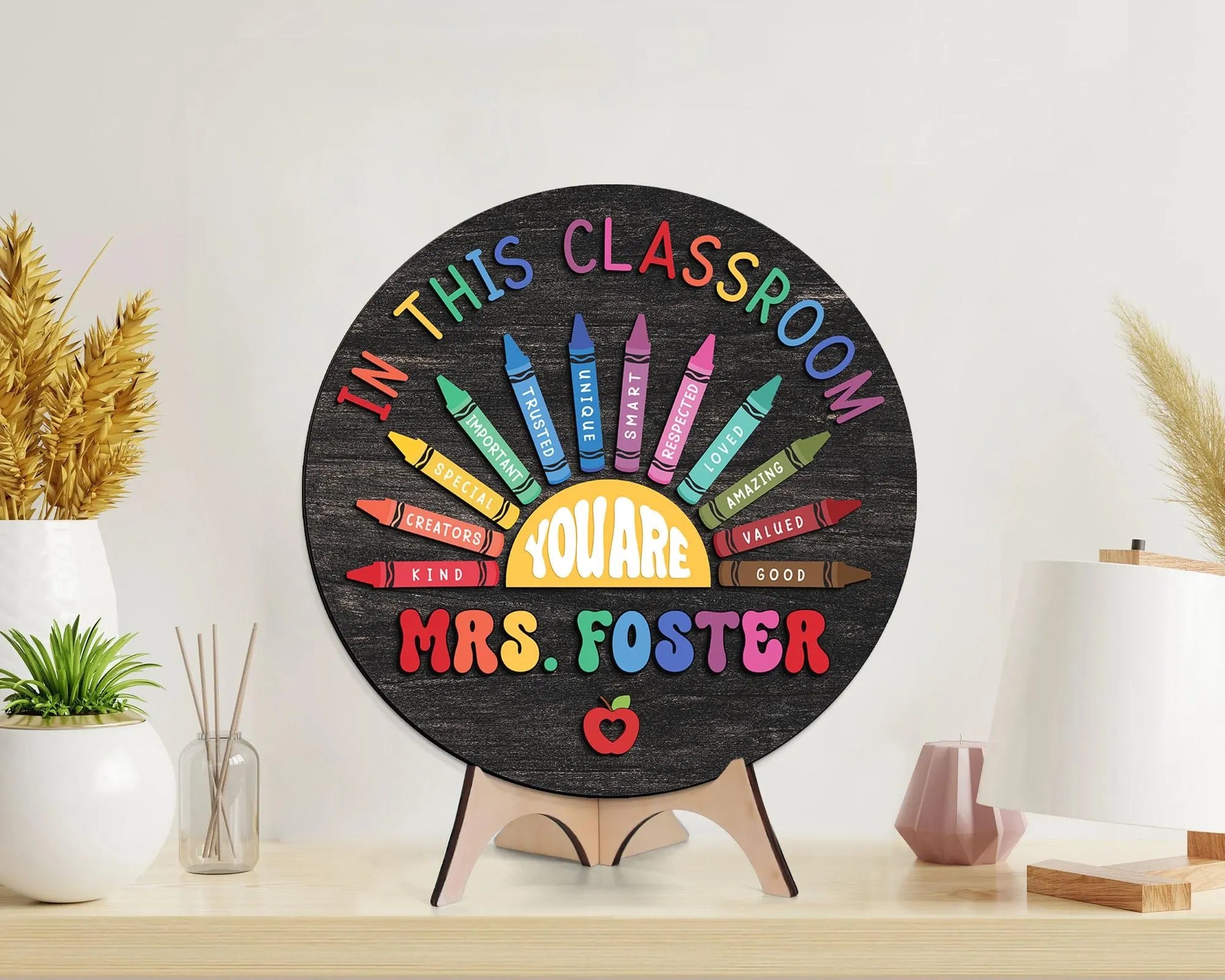 In this Classroom You Are Door Hanger, Classroom 3D Wooden Sign, Teacher Gifts, Classroom School Decor