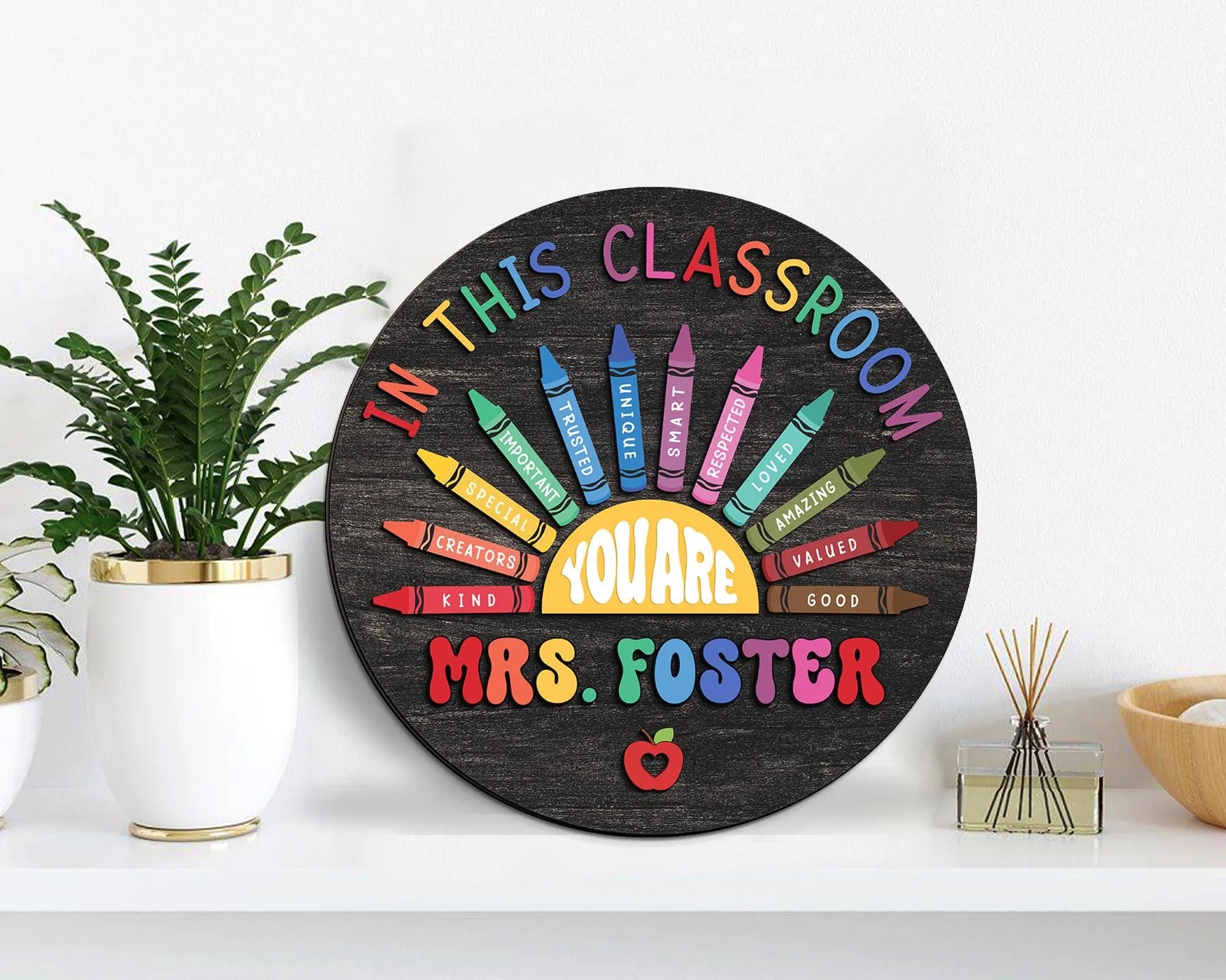 In this Classroom You Are Door Hanger, Classroom 3D Wooden Sign, Teacher Gifts, Classroom School Decor