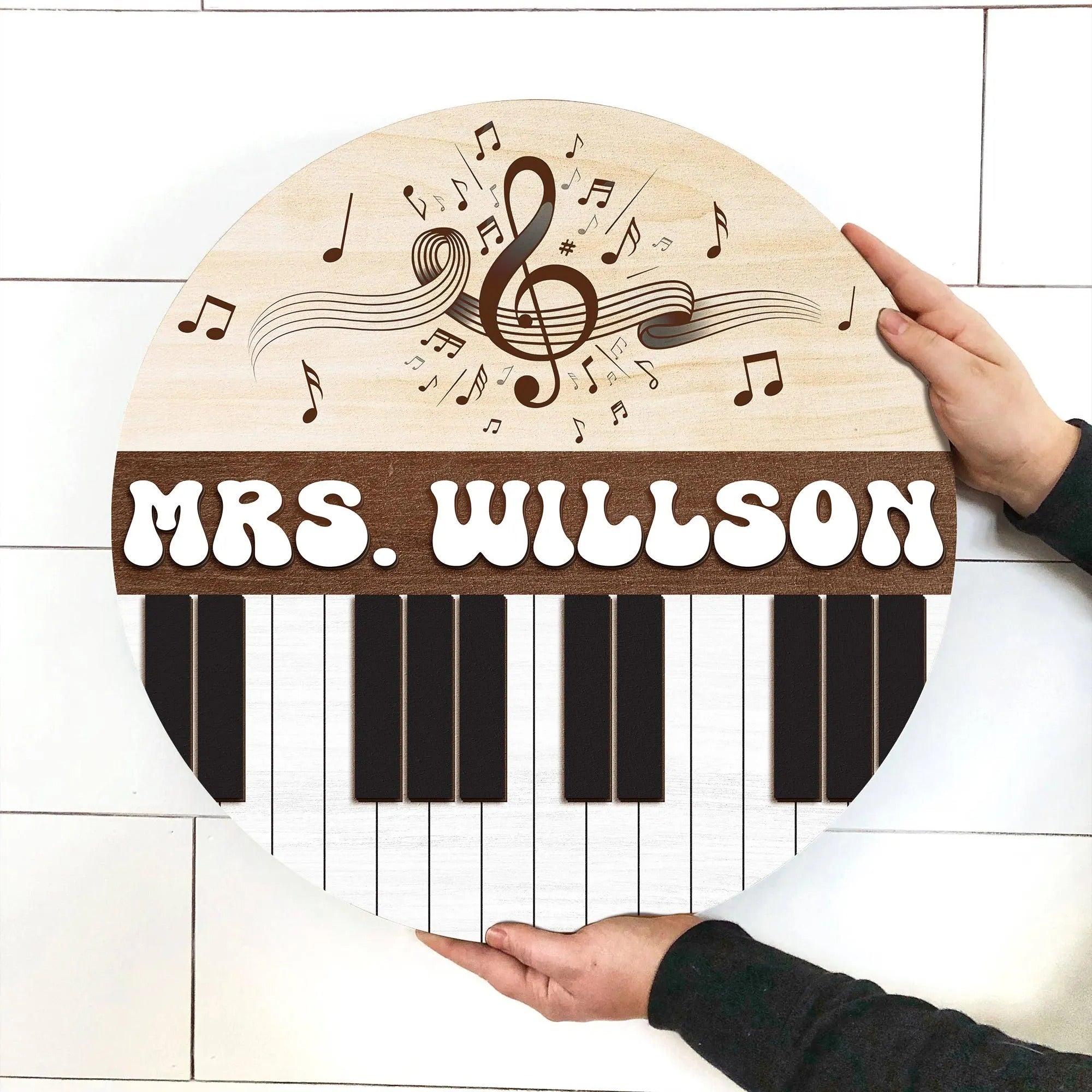 Customized Music Teacher 3D Door Hanger, Music Teacher Name Sign, Music Class Door Sign, Music Teacher Classroom Sign