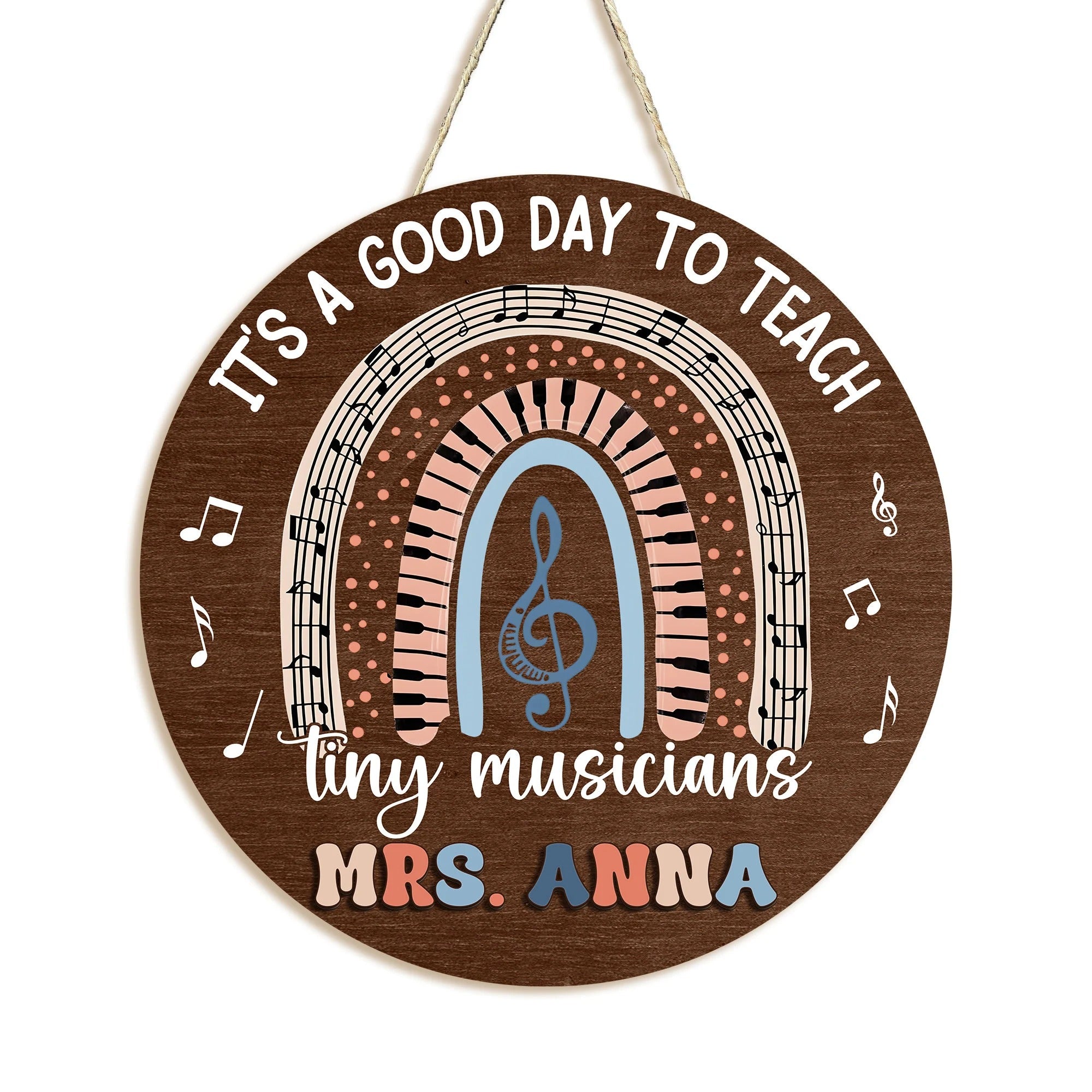 It's A Good Day To Teach Tiny Musicians Door Sign, Teacher Door Hanger, Music Class Welcome Sign