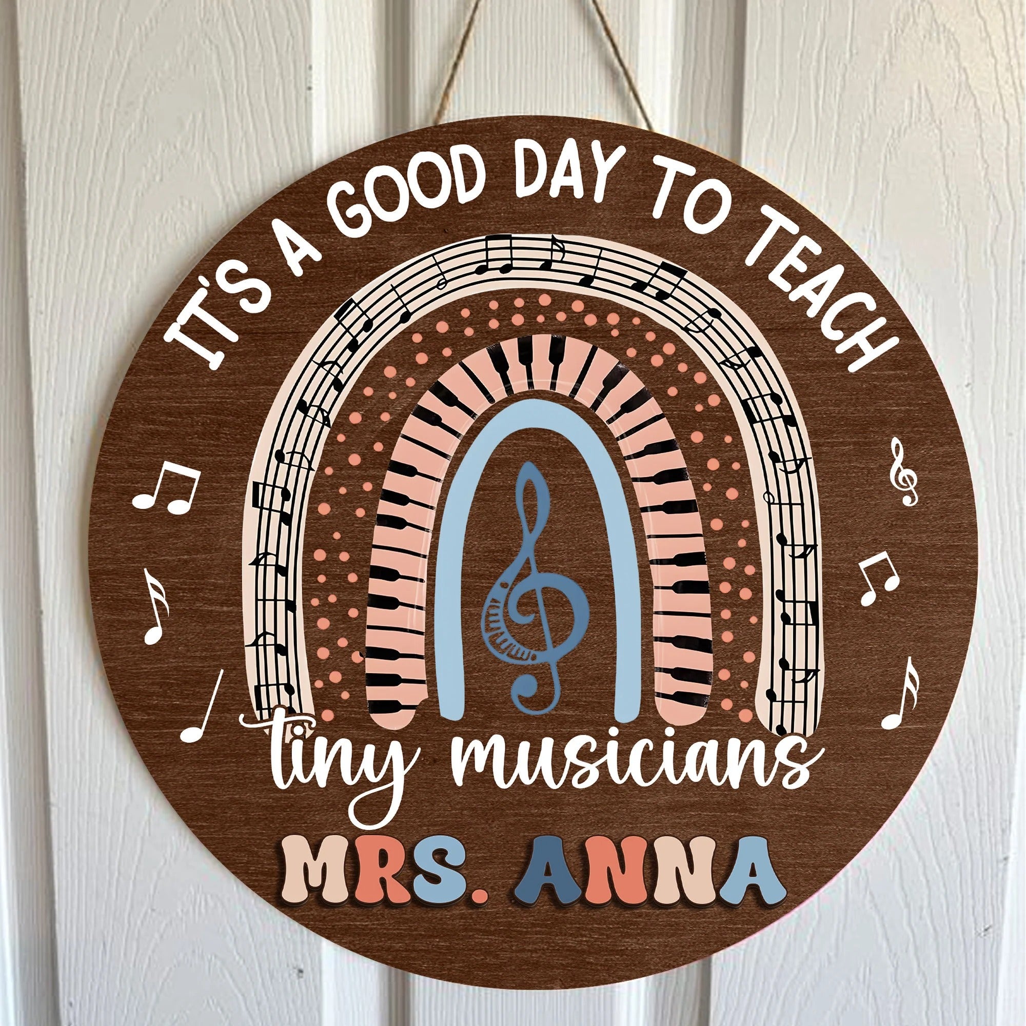 It's A Good Day To Teach Tiny Musicians Door Sign, Teacher Door Hanger, Music Class Welcome Sign